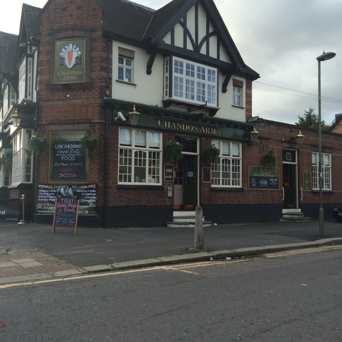 Chandos Arms located in Colindale, our favorite pub.